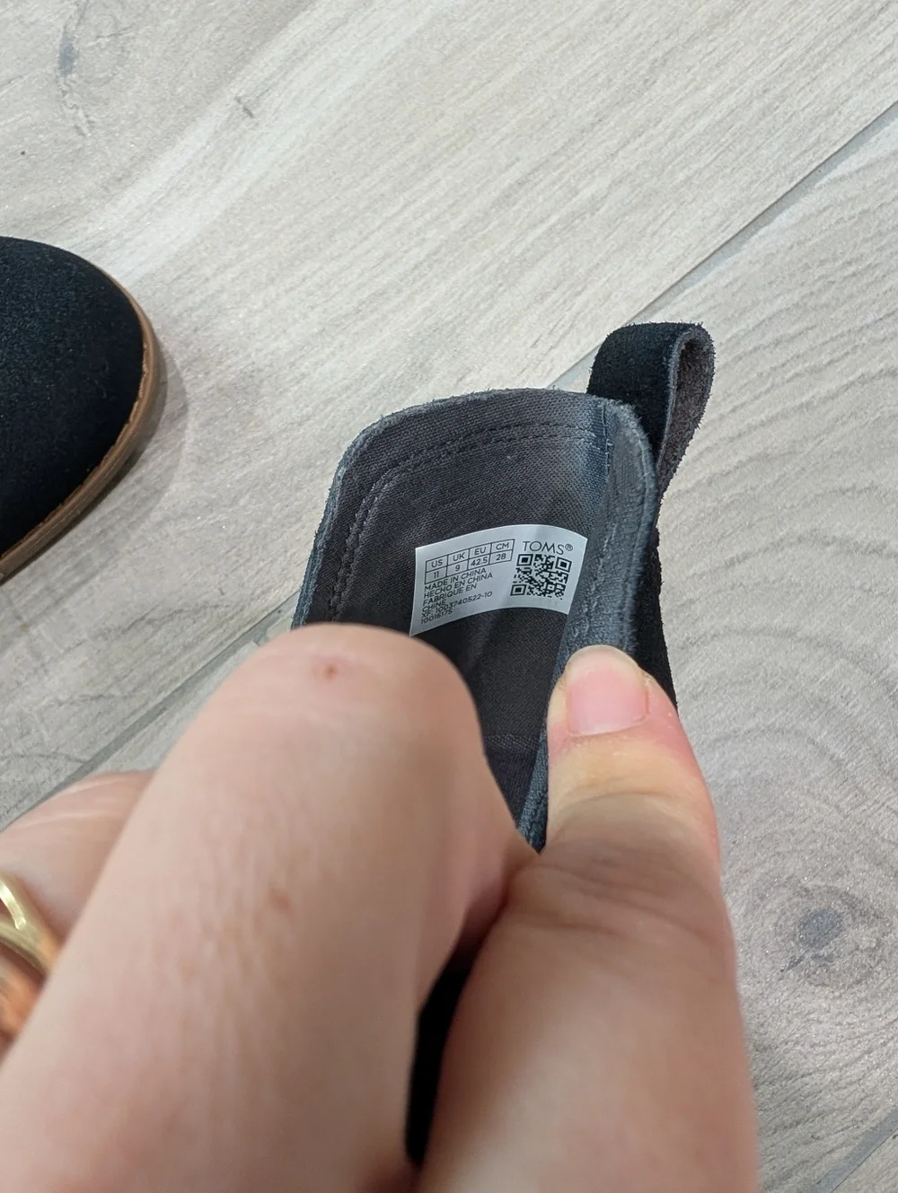 Toms Black Wedge Ankle Booties Size 11 - Picture 8 of 9